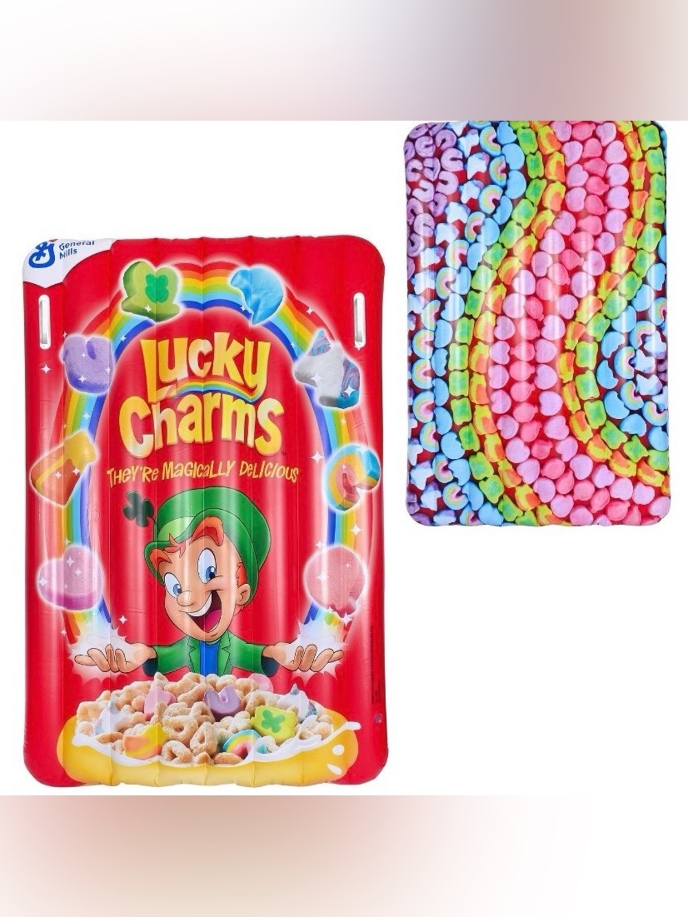Lucky Charms Two-Sided 5ft 8in pool float - Rainbow & Red